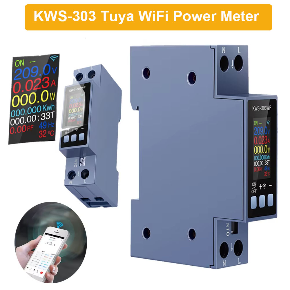 Energy Meter Bidirectional - KWS-303 Tuya WiFi Power Meter TFT