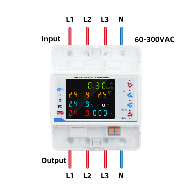 Energy Meter Bidirectional - Tuya WiFi 3*220/380V 5(80)A Smart Bidirectional