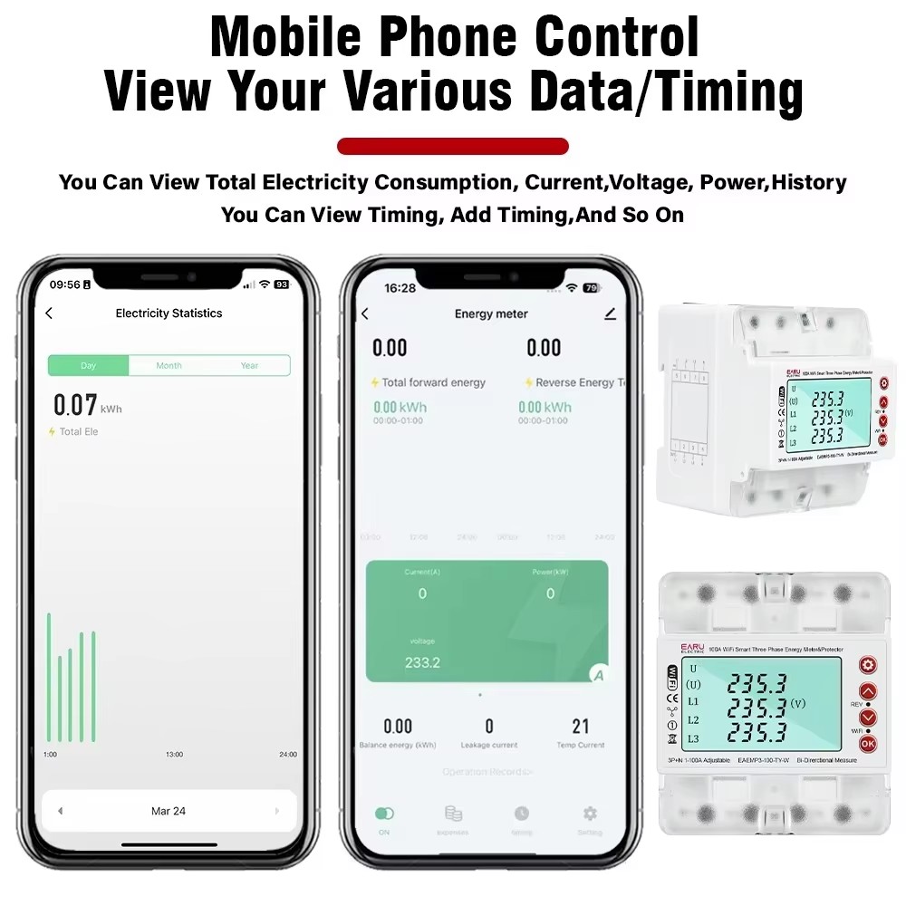 Three Phase AC380V Tuya WiFi S - Energy Meter Bidirectional review and price