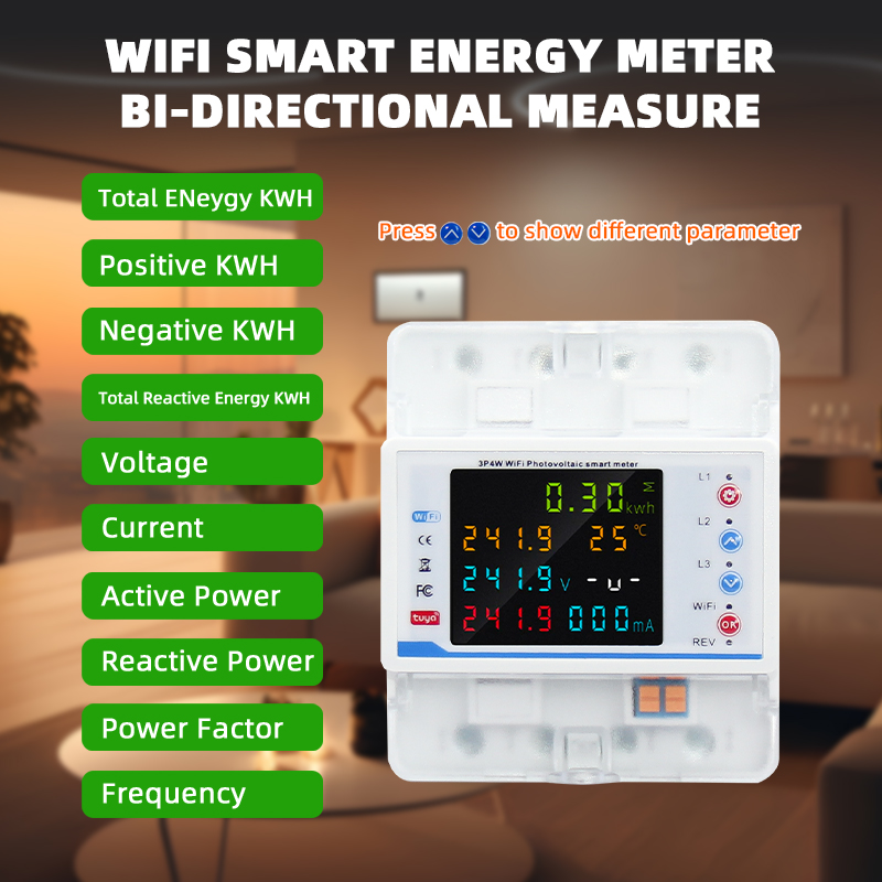 Tuya WiFi 3*220/380V 5(80)A Sm - Energy Meter Bidirectional review and price