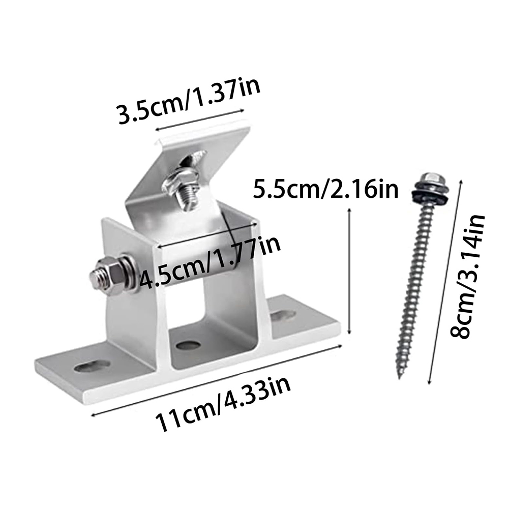 2 Pcs Aluminum Solar Panel Bra - Solar Panel Tilt Mount review and price