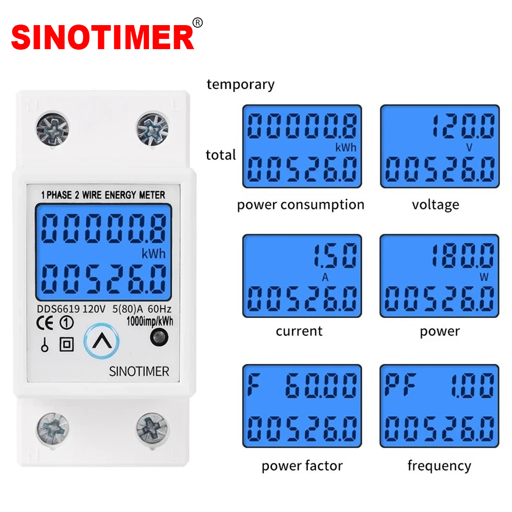220V AC 110V Digital Single Ph - Energy Meter Bidirectional review and price