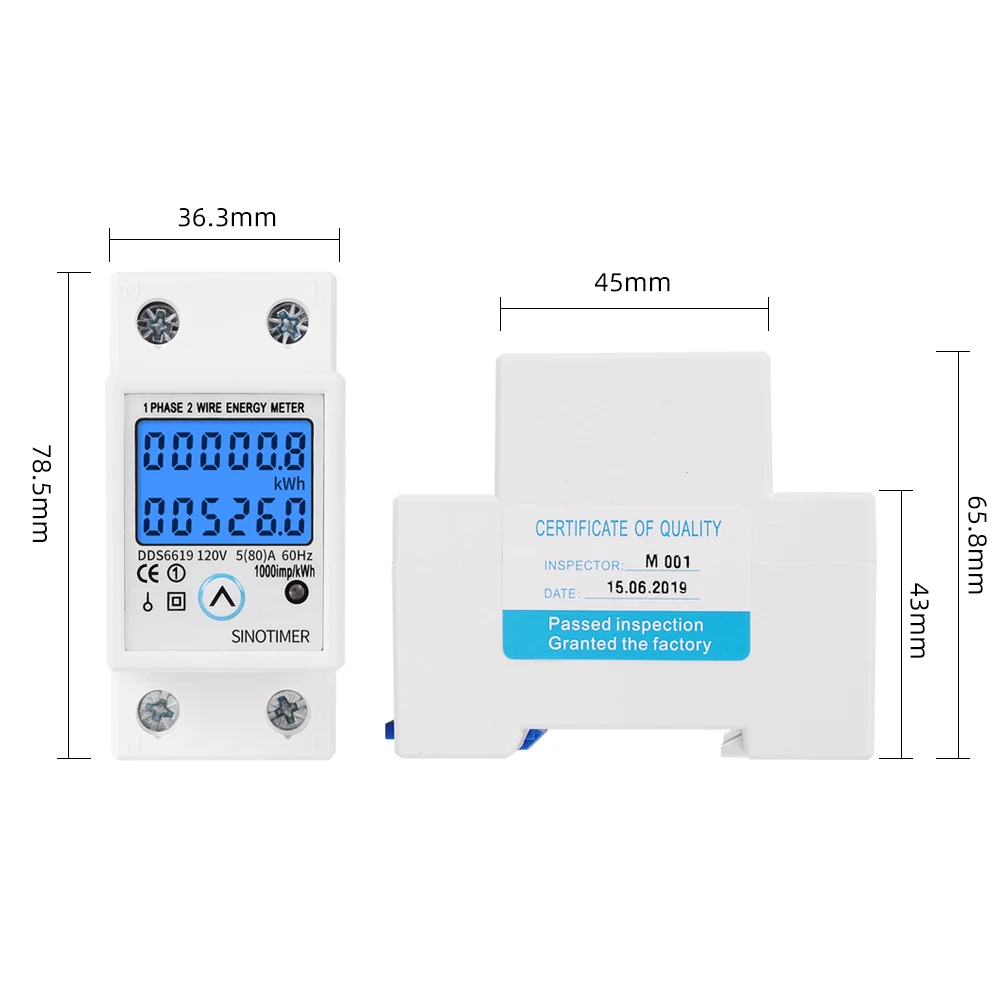 220V AC 110V Digital Single Ph - Energy Meter Bidirectional review and price