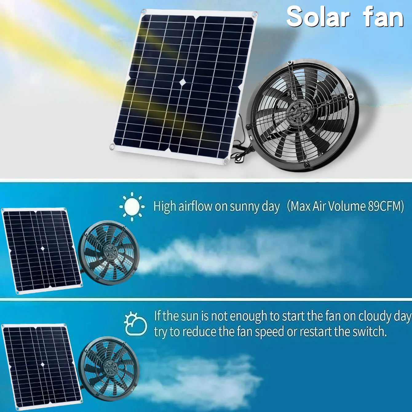 NEW 6 Inch Solar Exhaust Fan K - Renewable Energy Kits review and price