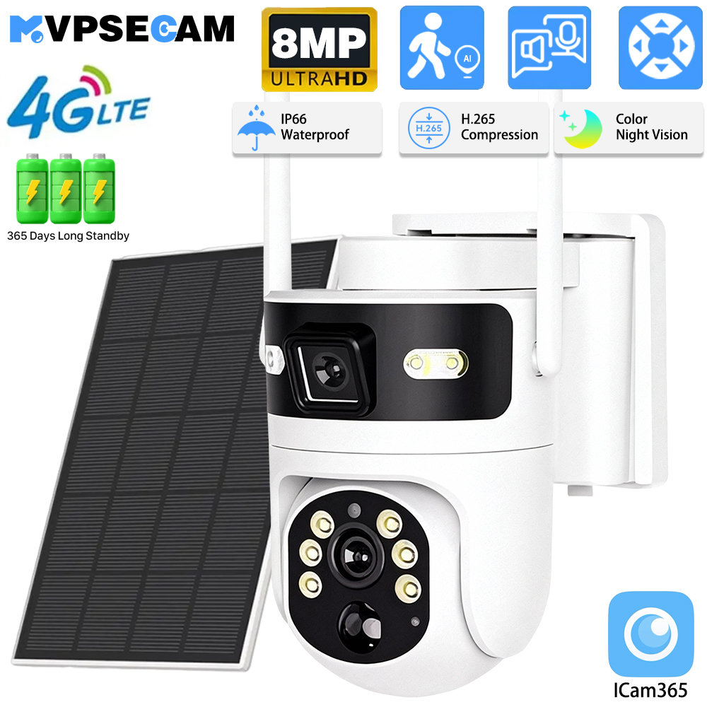 8MP 4K 4G SIM Card PTZ IP Came - Solar Panel Tilt Mount review and price