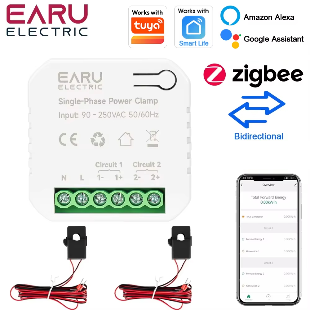 EARU 1 2 Phase Channel Tuya Ap - Energy Meter Bidirectional review and price