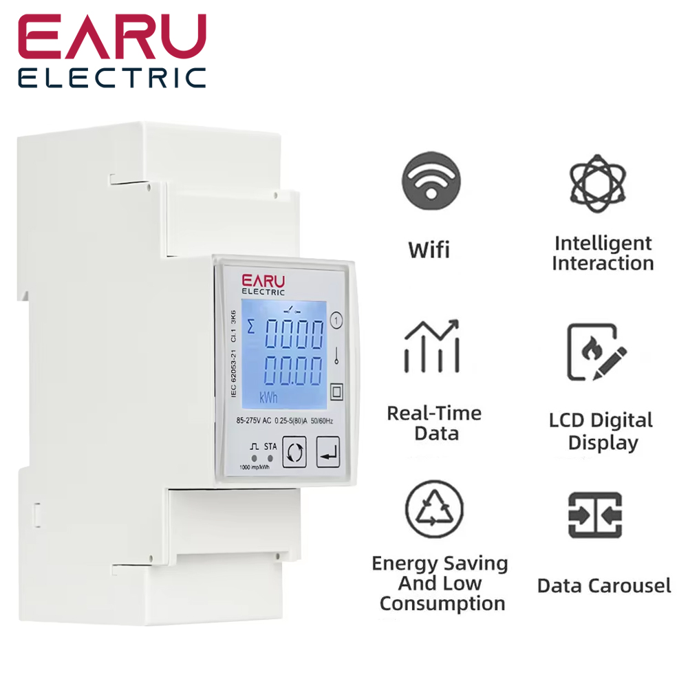 EARU AC 110V 220V 50/60Hz 80A  - Energy Meter Bidirectional review and price