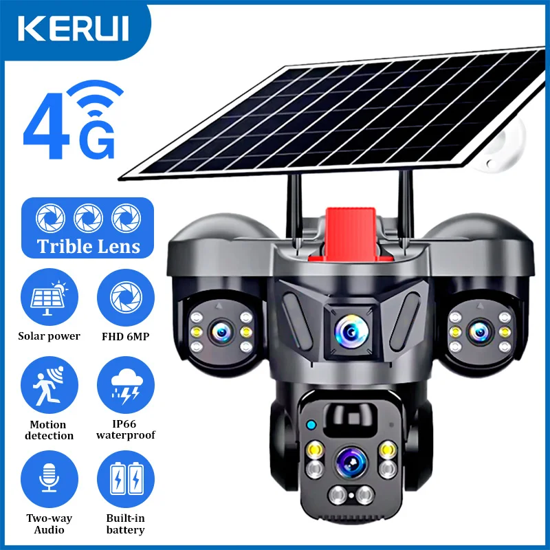 KERUI V380 Pro Outdoor PTZ 6MP - Solar Panel Tilt Mount review and price